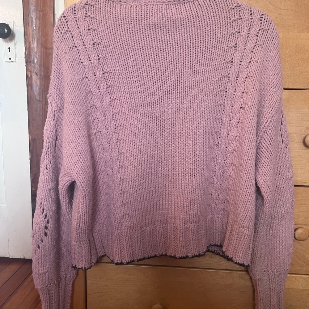 Cinq a Sept pink turtleneck sweater - Picture 2 of 4